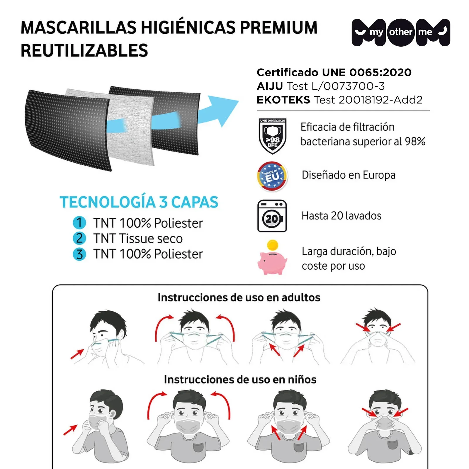 Mascarilla Gris Estampado Navidad para Adulto - Image 2