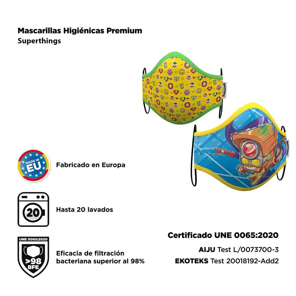 Mascarilla de SuperZings Amarilla Infantil - Image 3