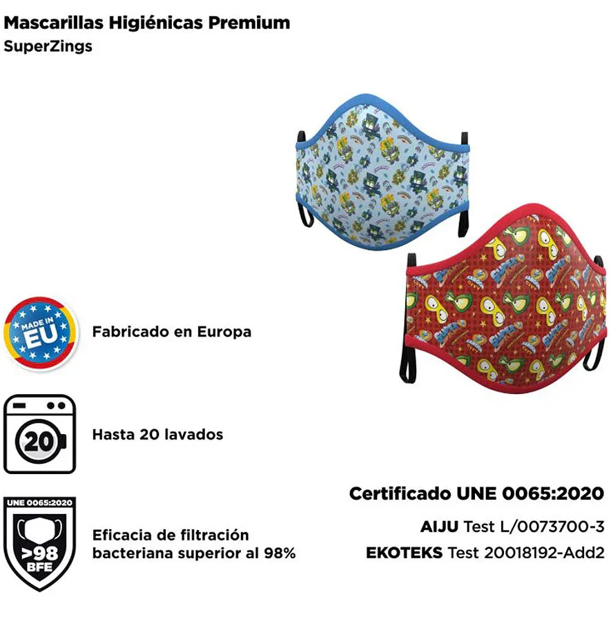 Mascarilla de SuperZings Estampada Infantil - Image 3
