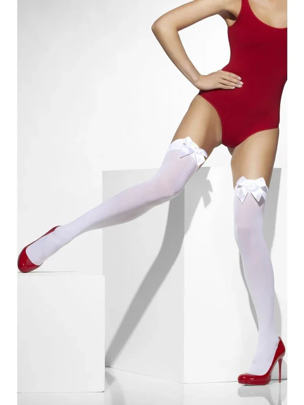 Medias Blancas con Lazo Blanco para Mujer - Image 2
