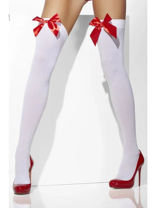 Medias Blancas con Lazo Rojo para Mujer - Image 3