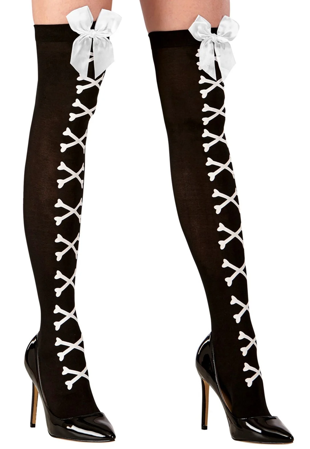 Medias de Esqueleto con Huesos y Lazos para Mujer - Image 2