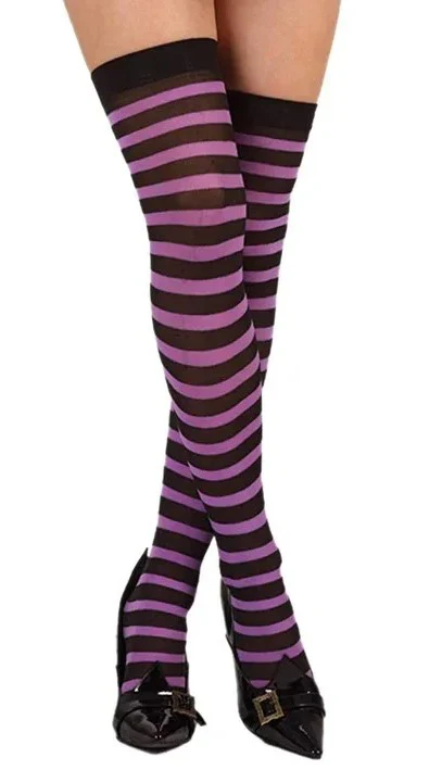 Medias Lila y Negro para Mujer