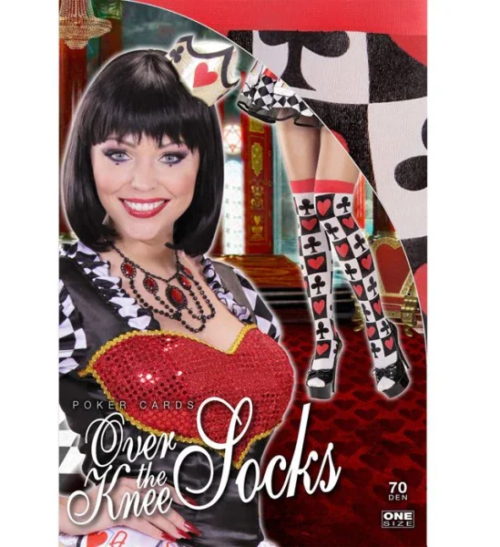 Medias de Póker con Corazones y Tréboles para Mujer - Image 4