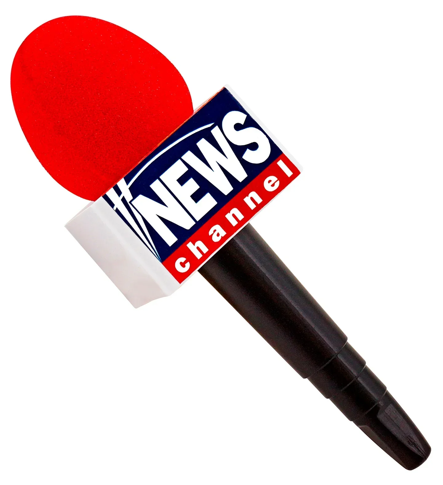 Micrófono de Reportero Noticias de Televisión
