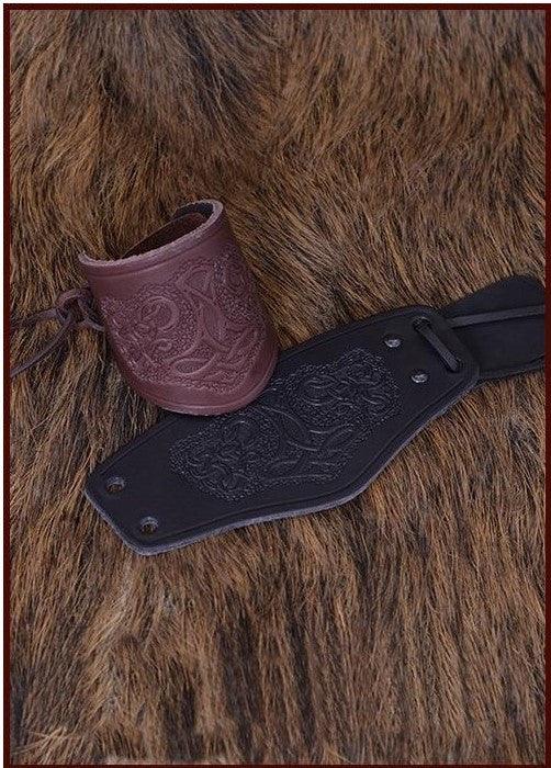 Muñequera de Thor en Cuero Negro - Image 2