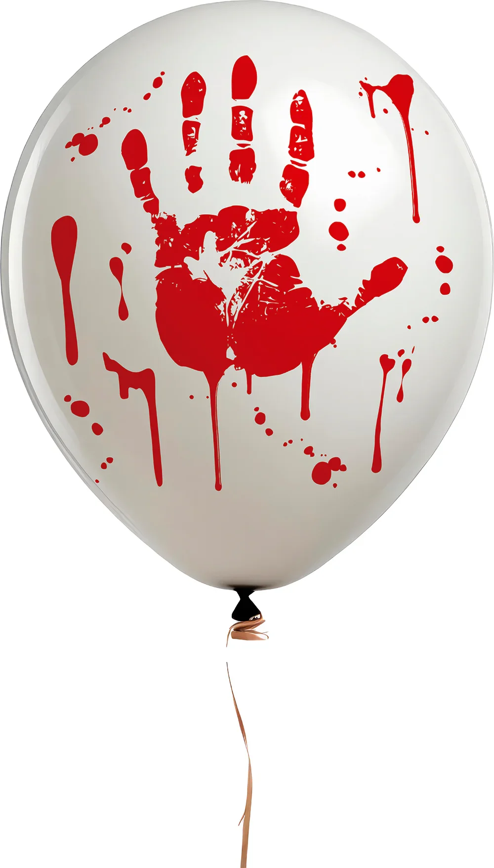 Pack de 10 Globos Blancos con Mano Sangrienta - Image 2