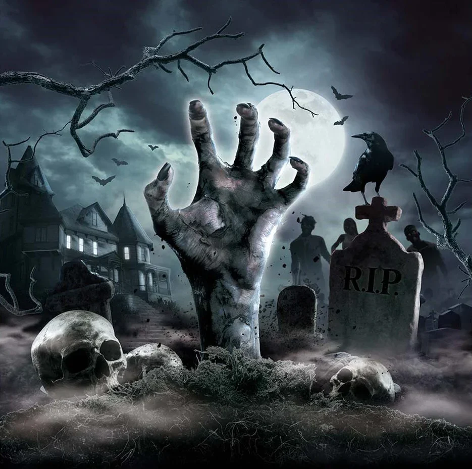 Pack de 12 Servilletas de Zombies en Cementerio - Image 3