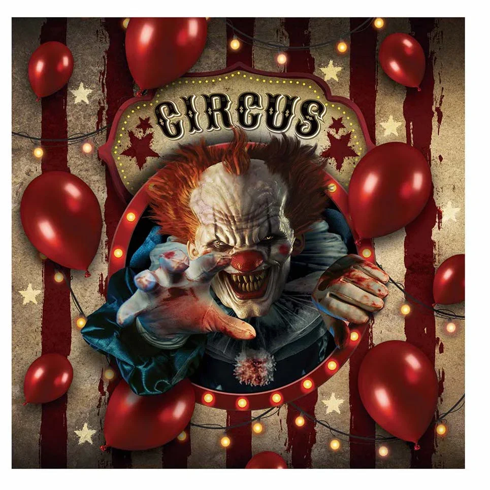 Pack 12 Servilletas de Circo Payaso Asesino - Image 2