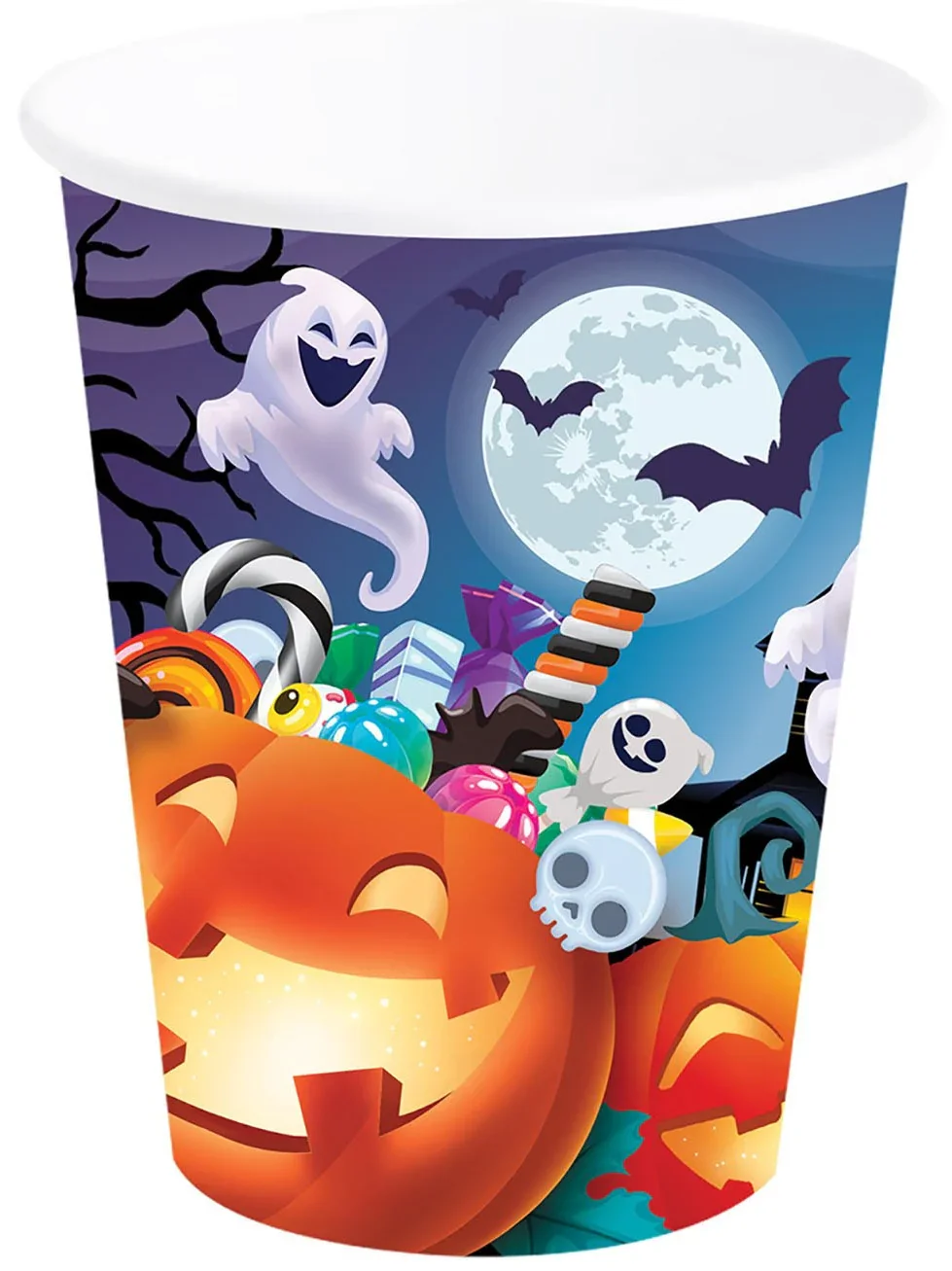 Pack de 6 Vasos de Calabazas con Caramelos