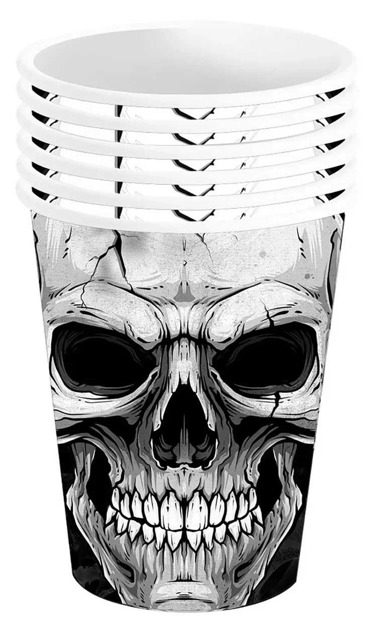 Pack de 6 Vasos de Calaveras de Halloween - Image 3