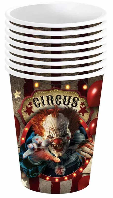 Pack 6 Vasos Circo Payaso Asesino - Image 2