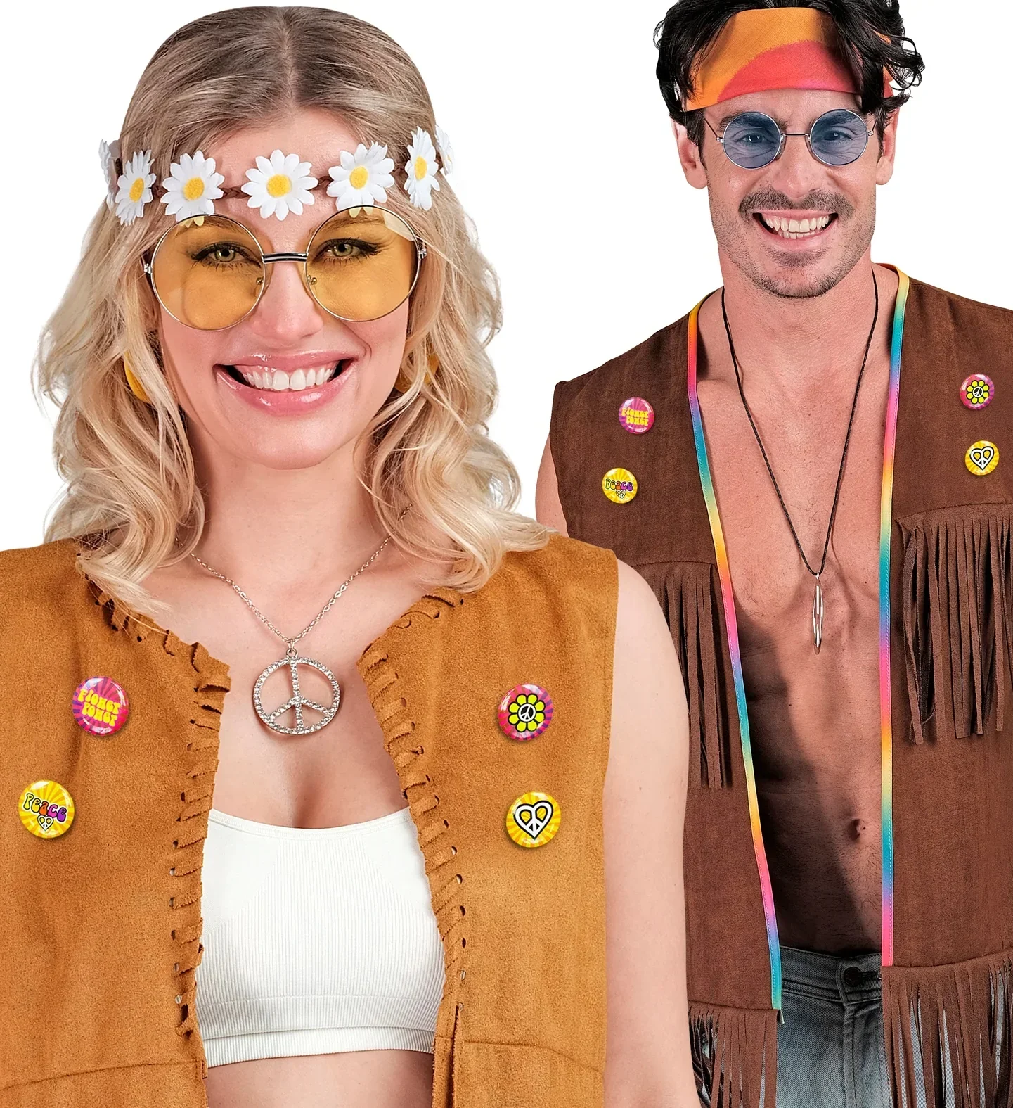 Pack de Chapas Hippies Flower Power - Image 2