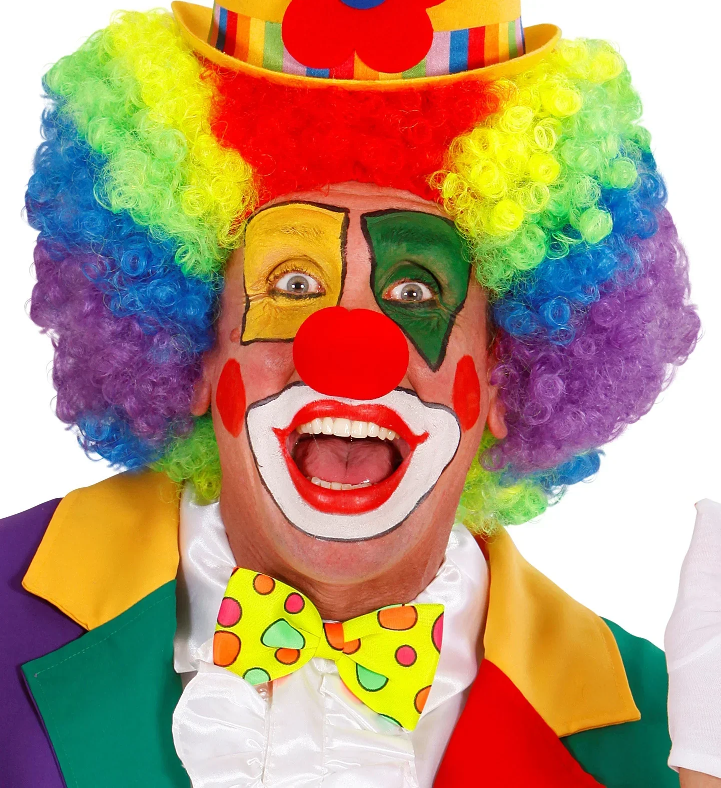 Pajarita de Payaso Amarilla con Lunares de Colores - Image 3