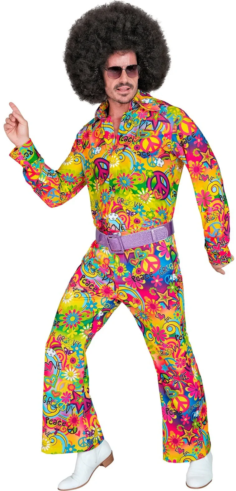 Pantalón Años 60 Estampado Hippie para Hombre - Image 3