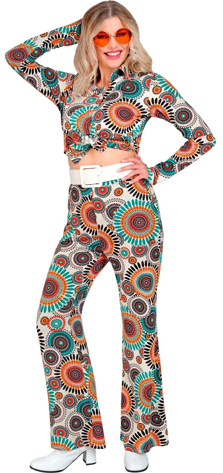 Pantalón Años 60 con Estampado Multicolor para Mujer - Image 3