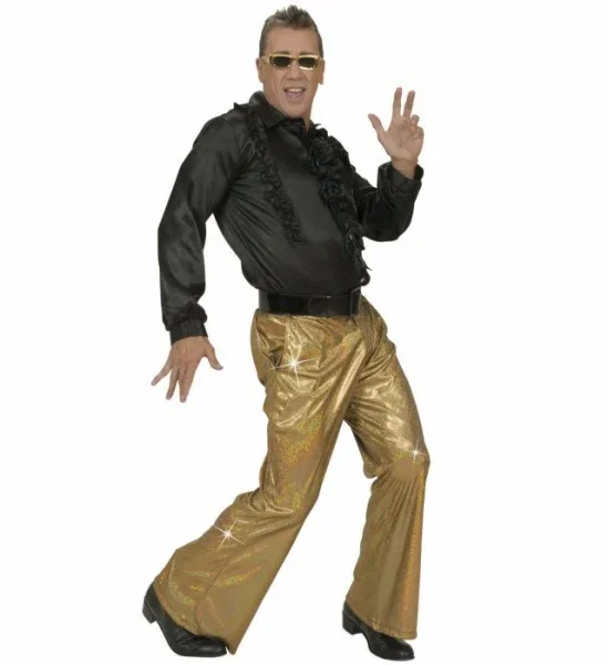 Pantalón Disco Dorado para Adulto - Image 2
