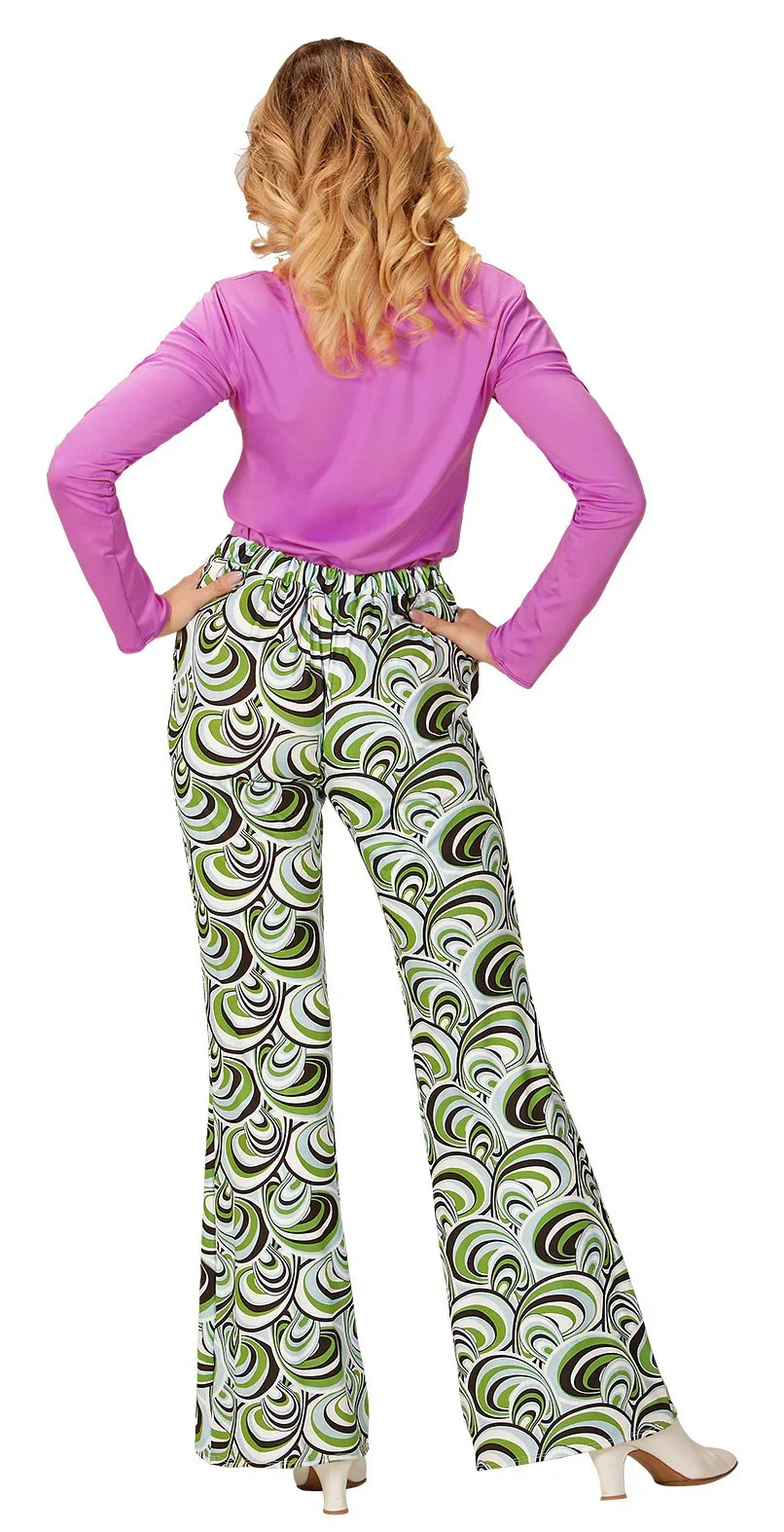Pantalones de Campana Disco con Ondas para Mujer - Image 3