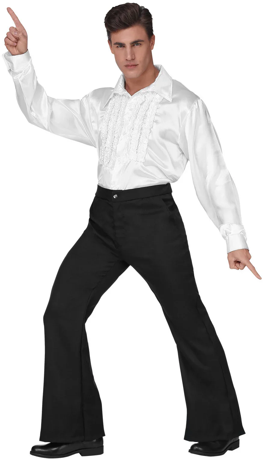 Pantalones de Campana Negros para Hombre - Image 2