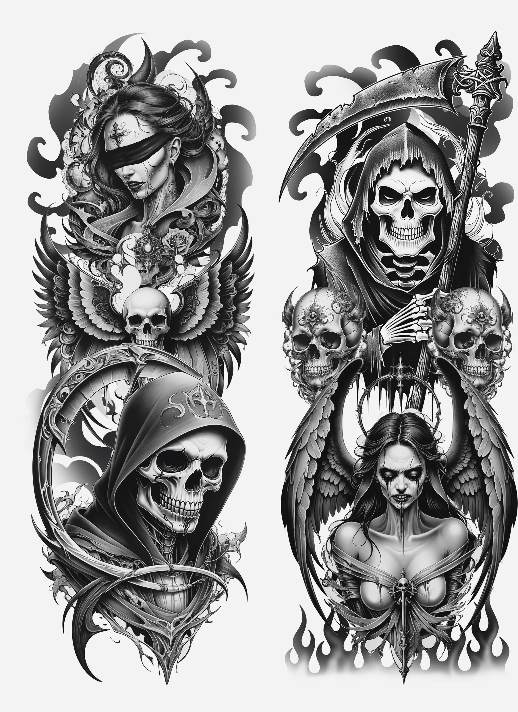 Pantys Efecto Tatuaje de la Muerte para Mujer - Image 2