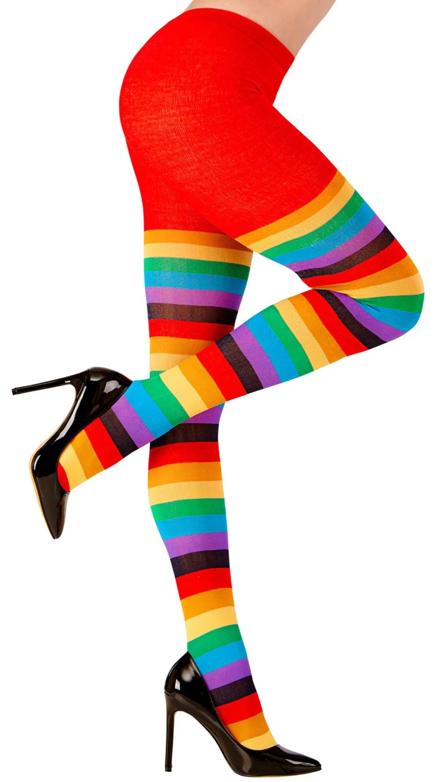 Pantys de Rayas de Colores Adulto