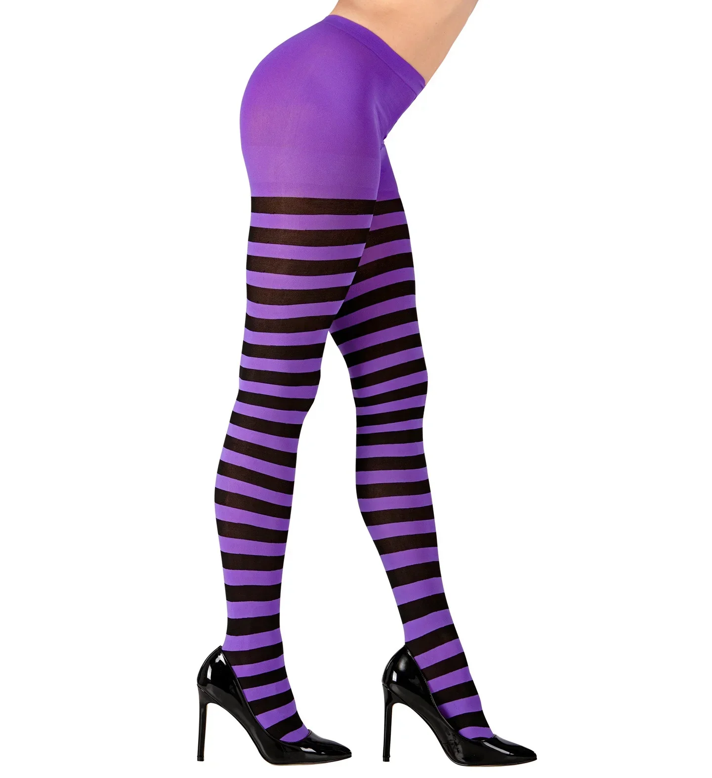 Pantys de Rayas en Morado y Negro para Adulto - Image 2