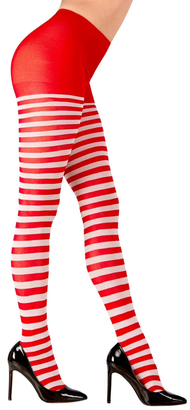 Pantys Navideños de Rayas Rojas y Blancas para Adulto - Image 6