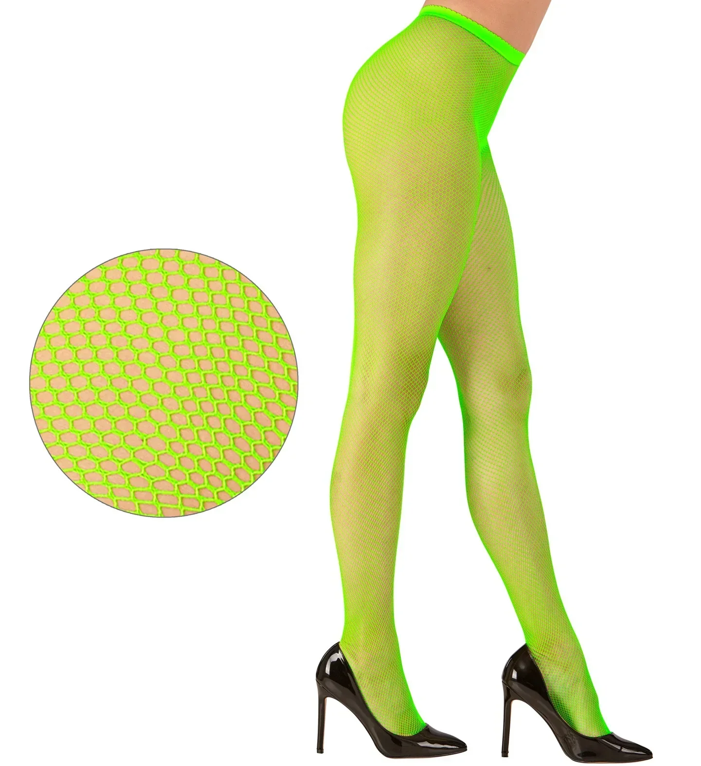 Pantys de Red Verde Neón para Adulto - Image 2