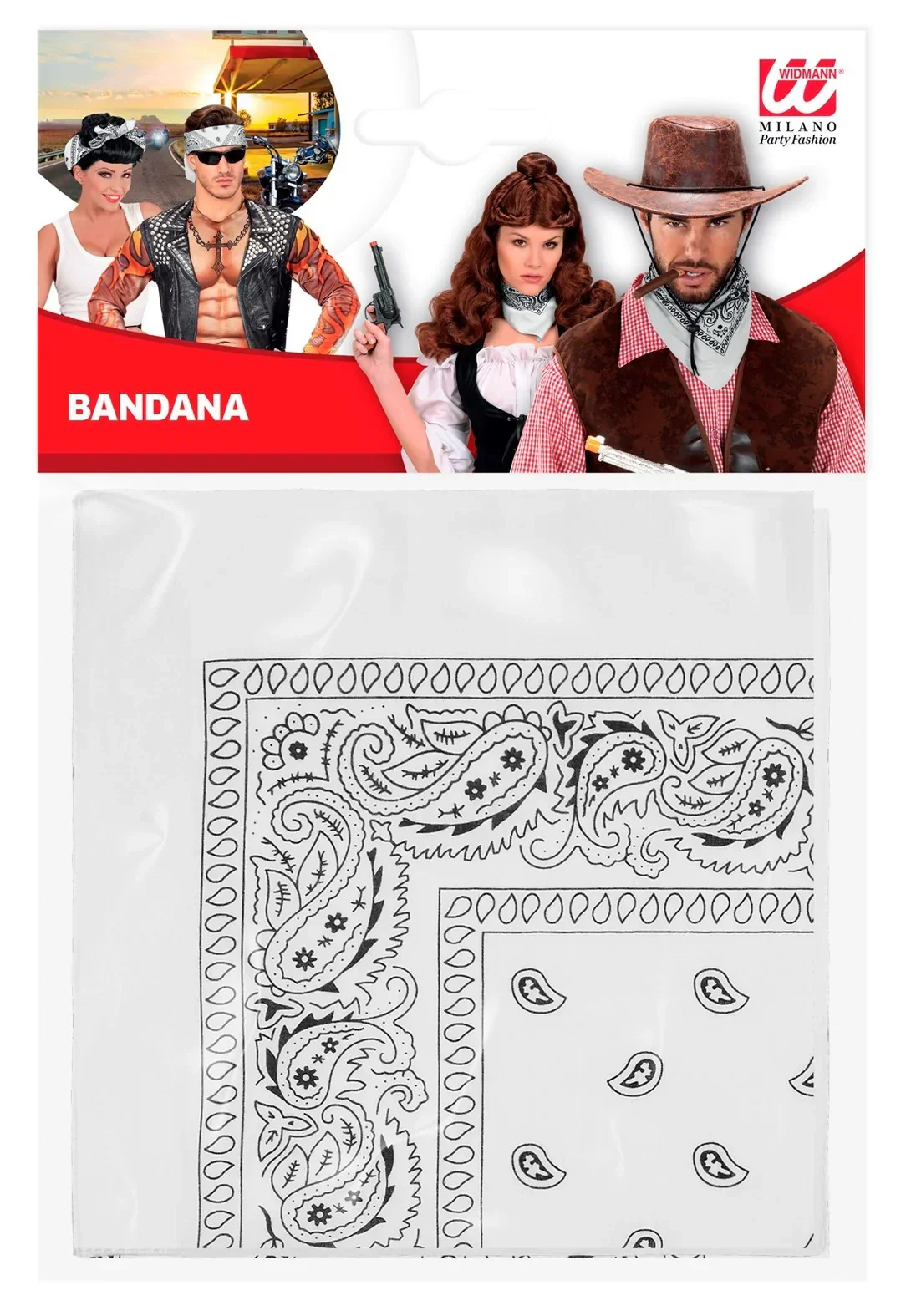 Pañuelo Bandana Blanco para Adulto - Image 5