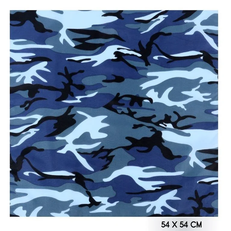 Pañuelo Bandana Militar de Camuflaje Azul