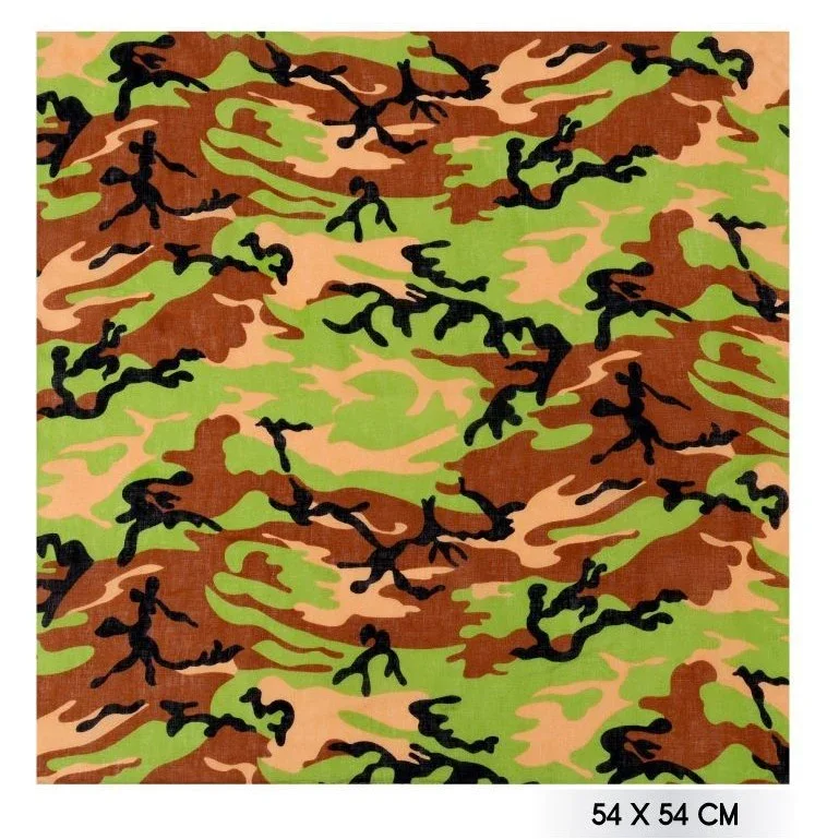 Pañuelo Bandana Militar de Camuflaje Verde