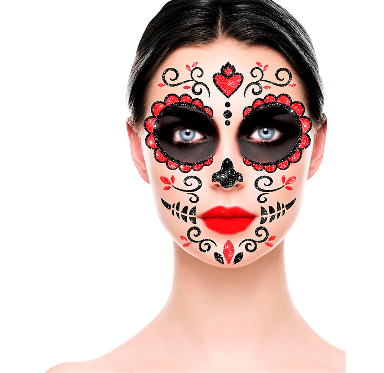 Pegatinas Faciales de Catrina con Purpurina - Image 3