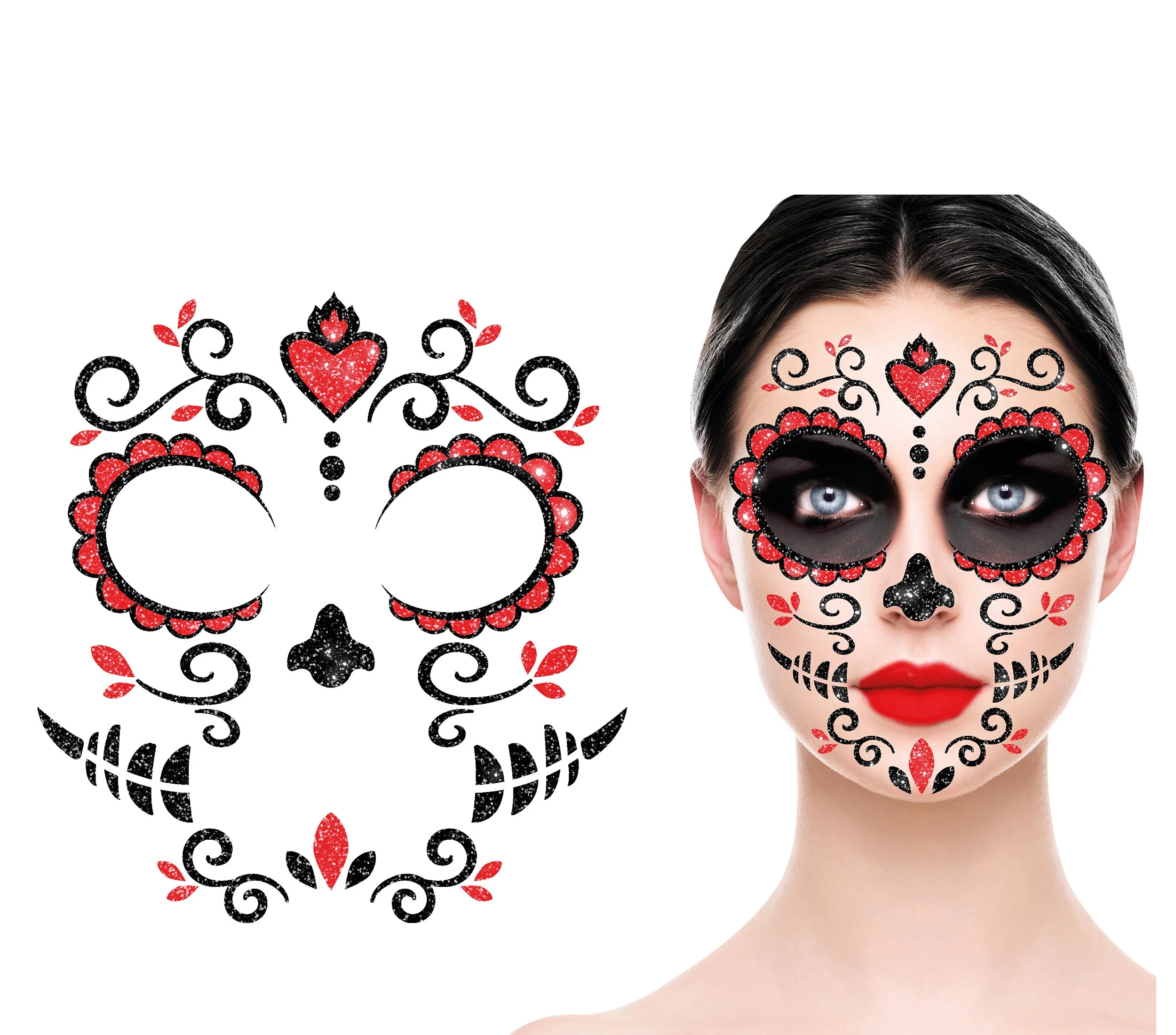 Pegatinas Faciales de Catrina con Purpurina - Image 4