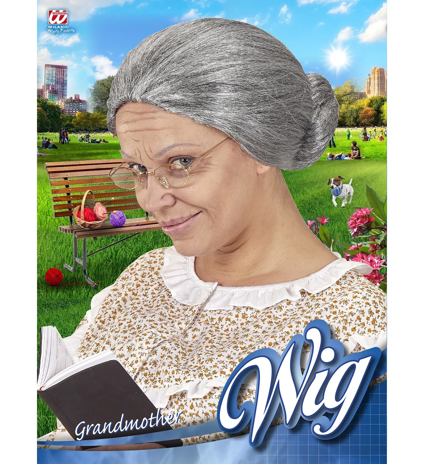 Peluca de Abuela Canosa con Moño - Image 4