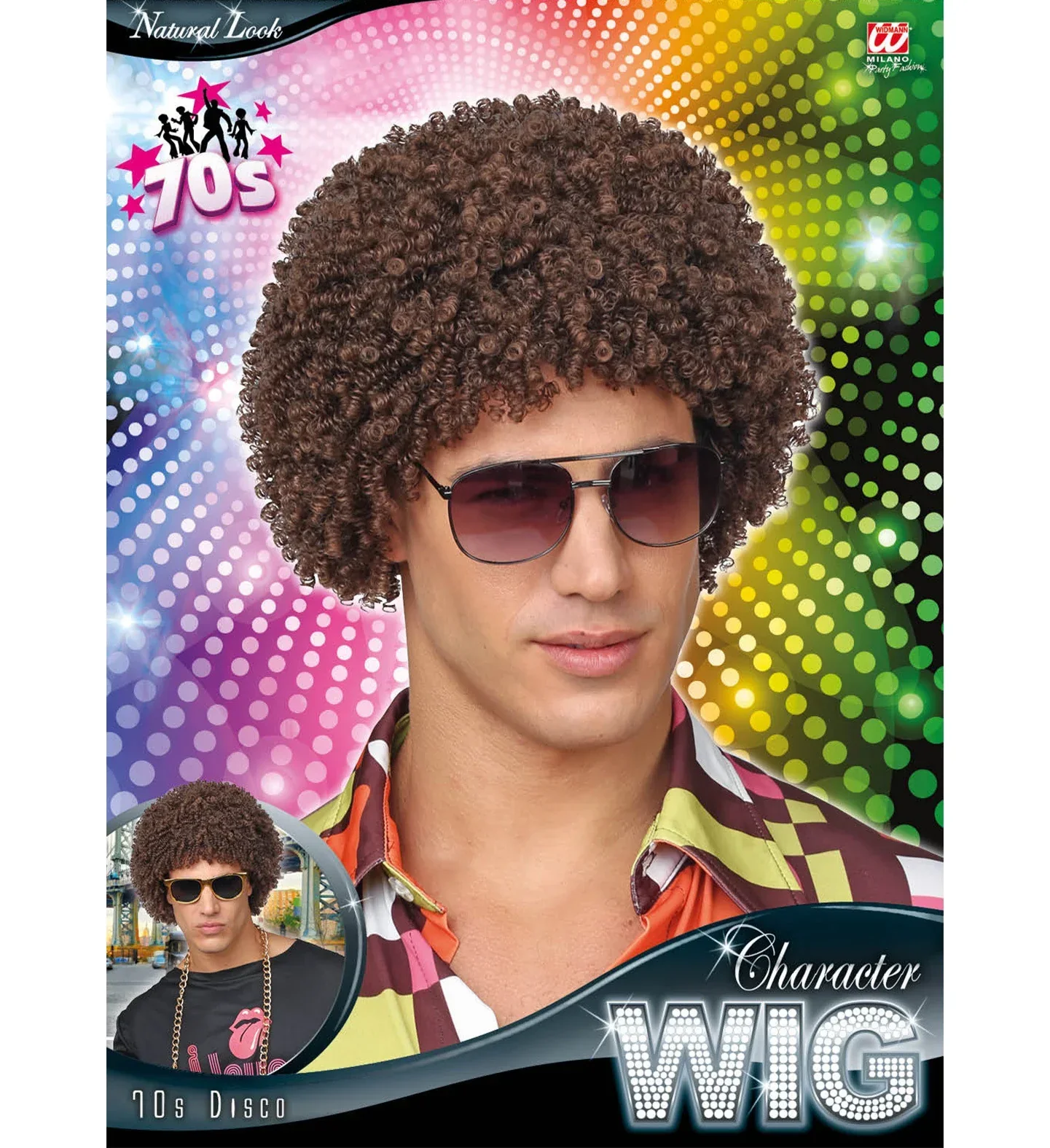 Peluca Disco Castaña Estilo Afro - Image 4