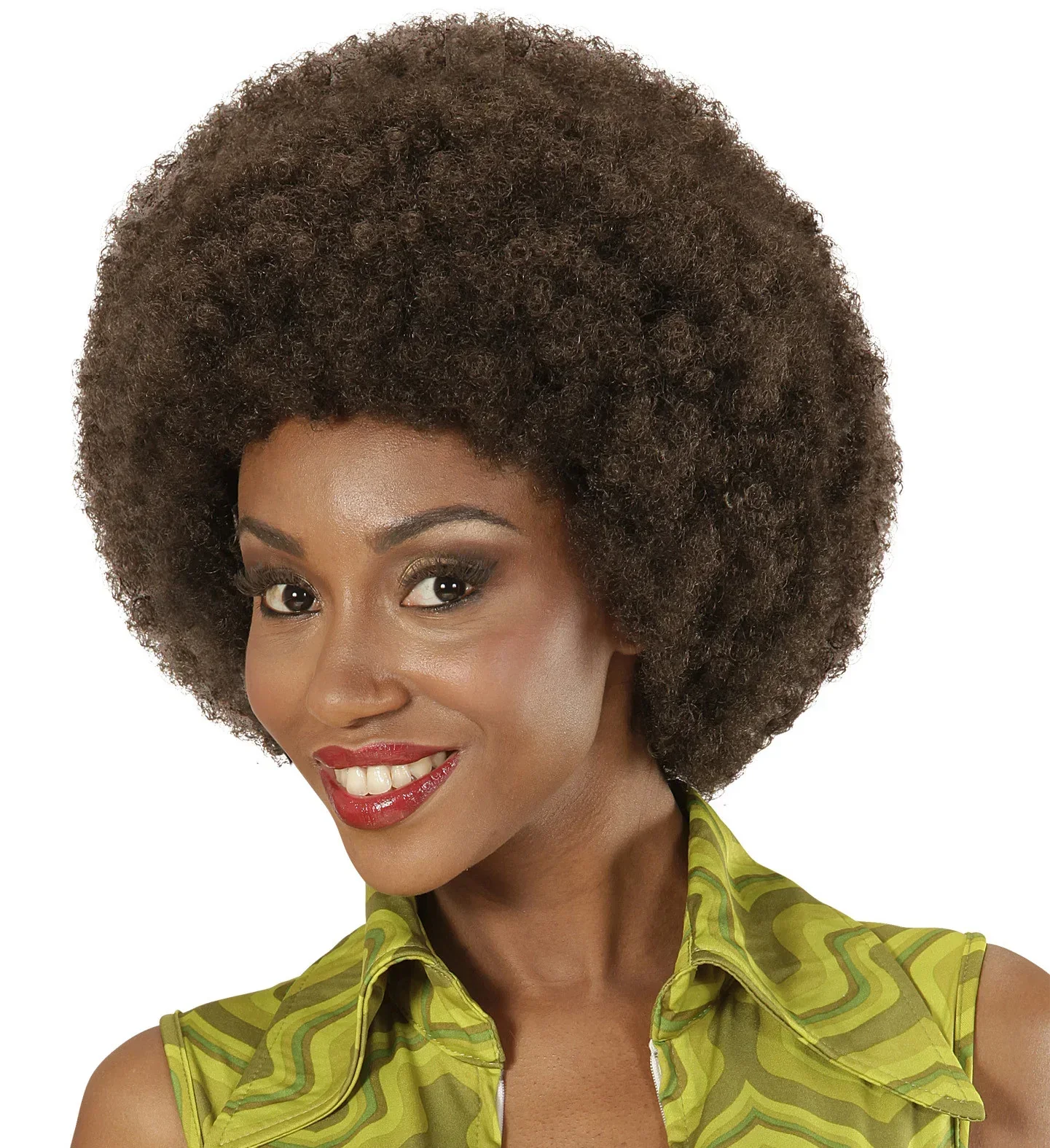 Peluca Afro Marrón Oscuro - Image 2