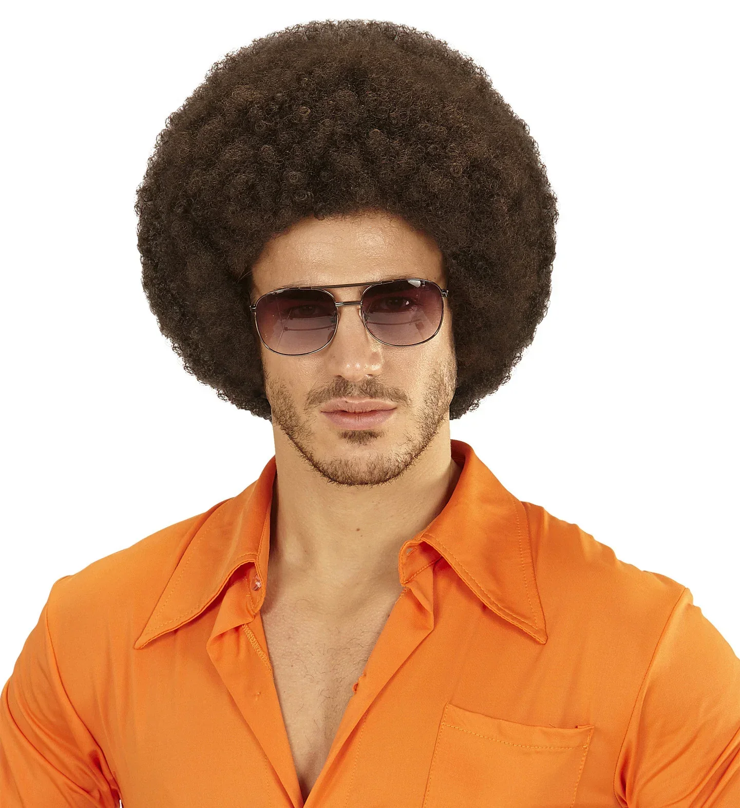 Peluca Afro Marrón Oscuro - Image 4