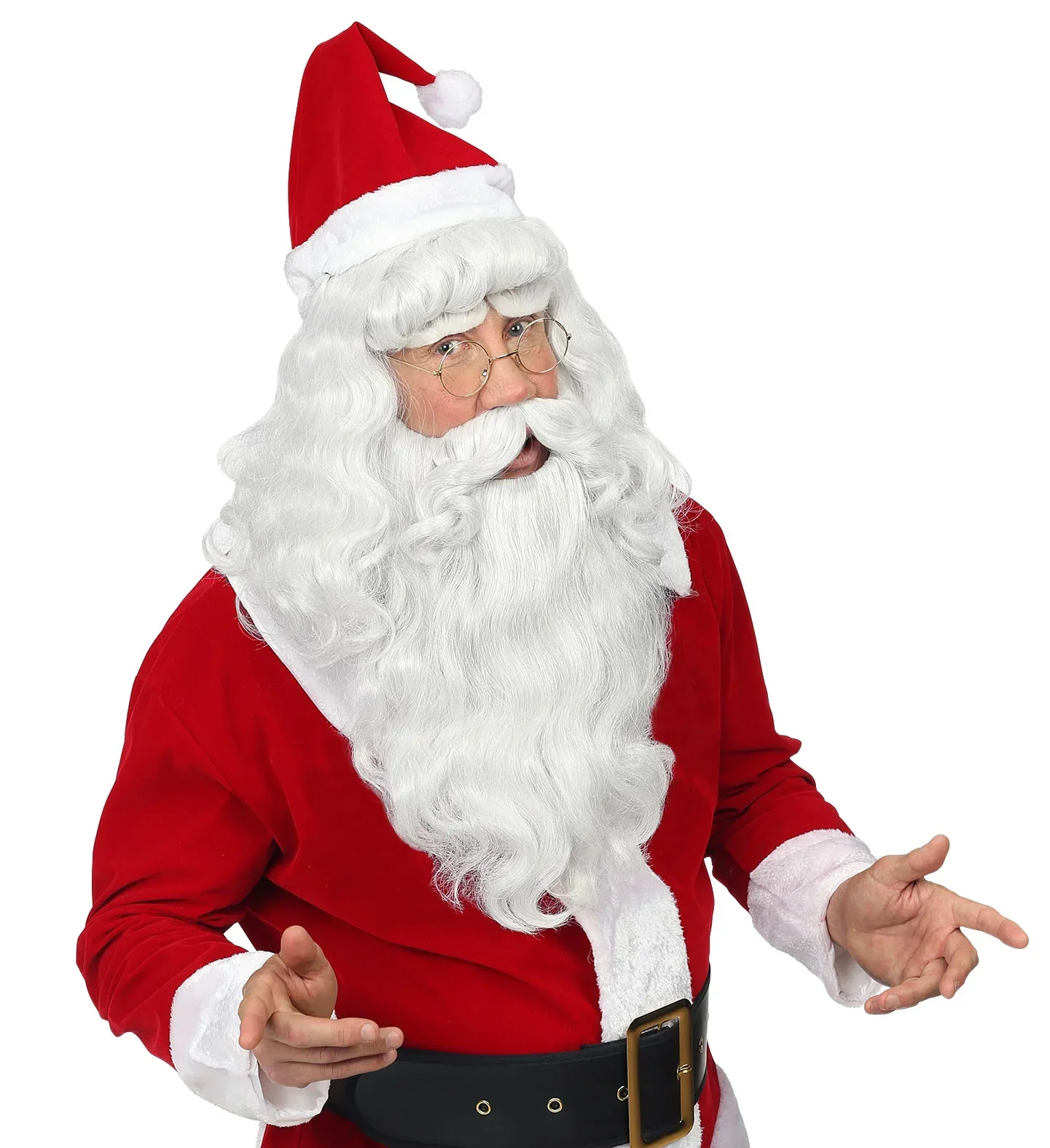 Peluca Blanca de Papá Noel con Bigote y Barba Larga - Image 2