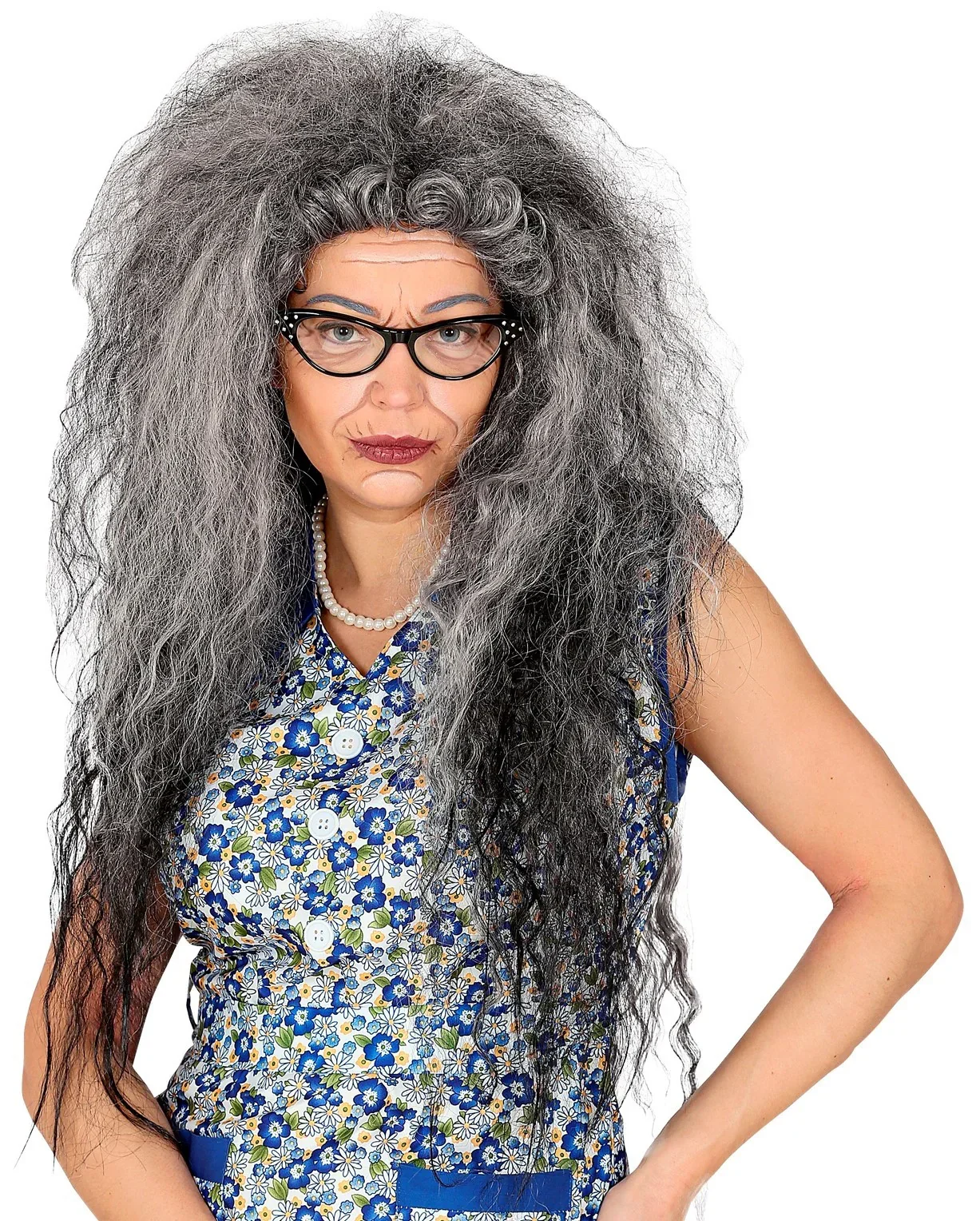 Peluca de Bruja Canosa Afro Larga - Image 4