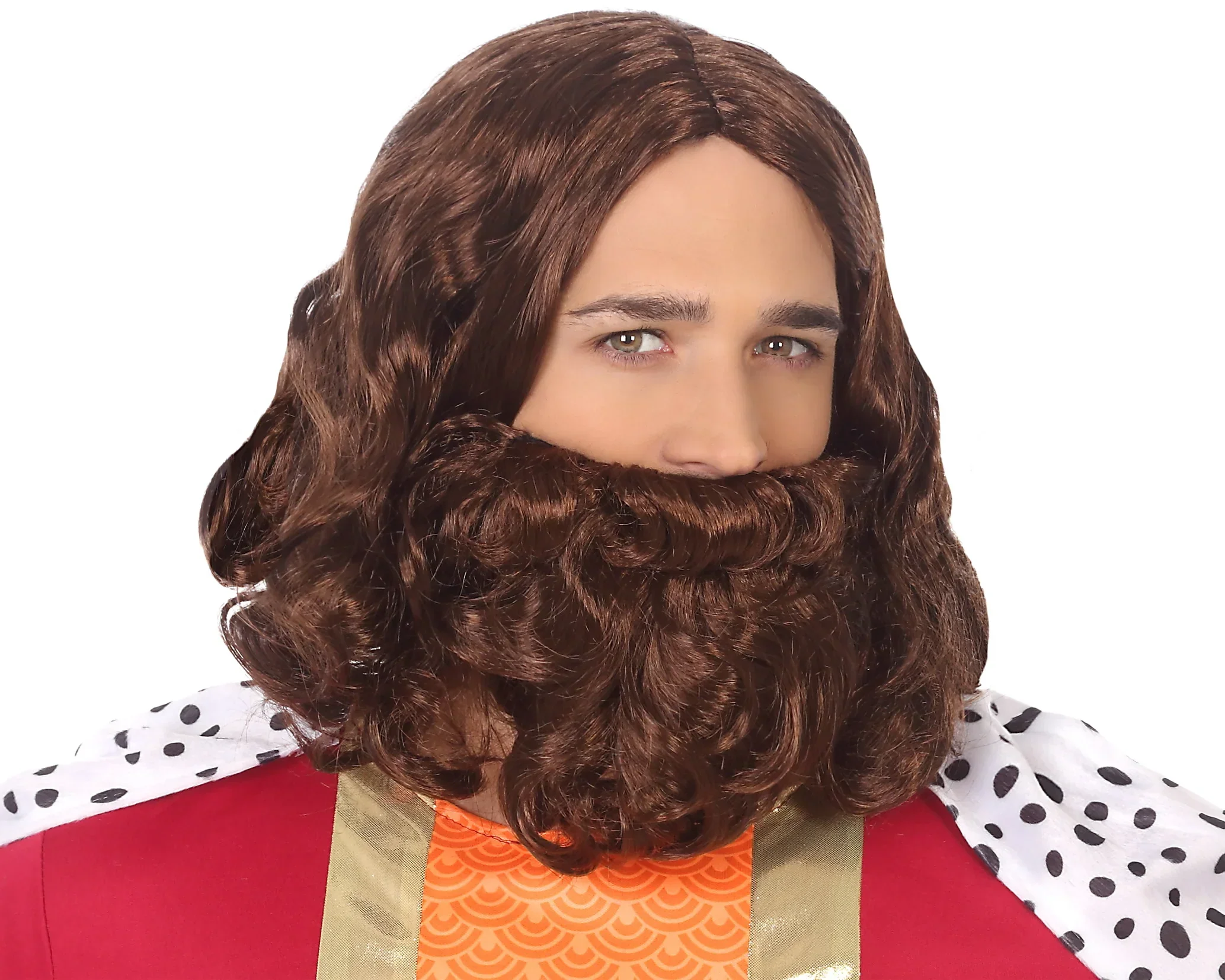 Peluca Castaña con Barba