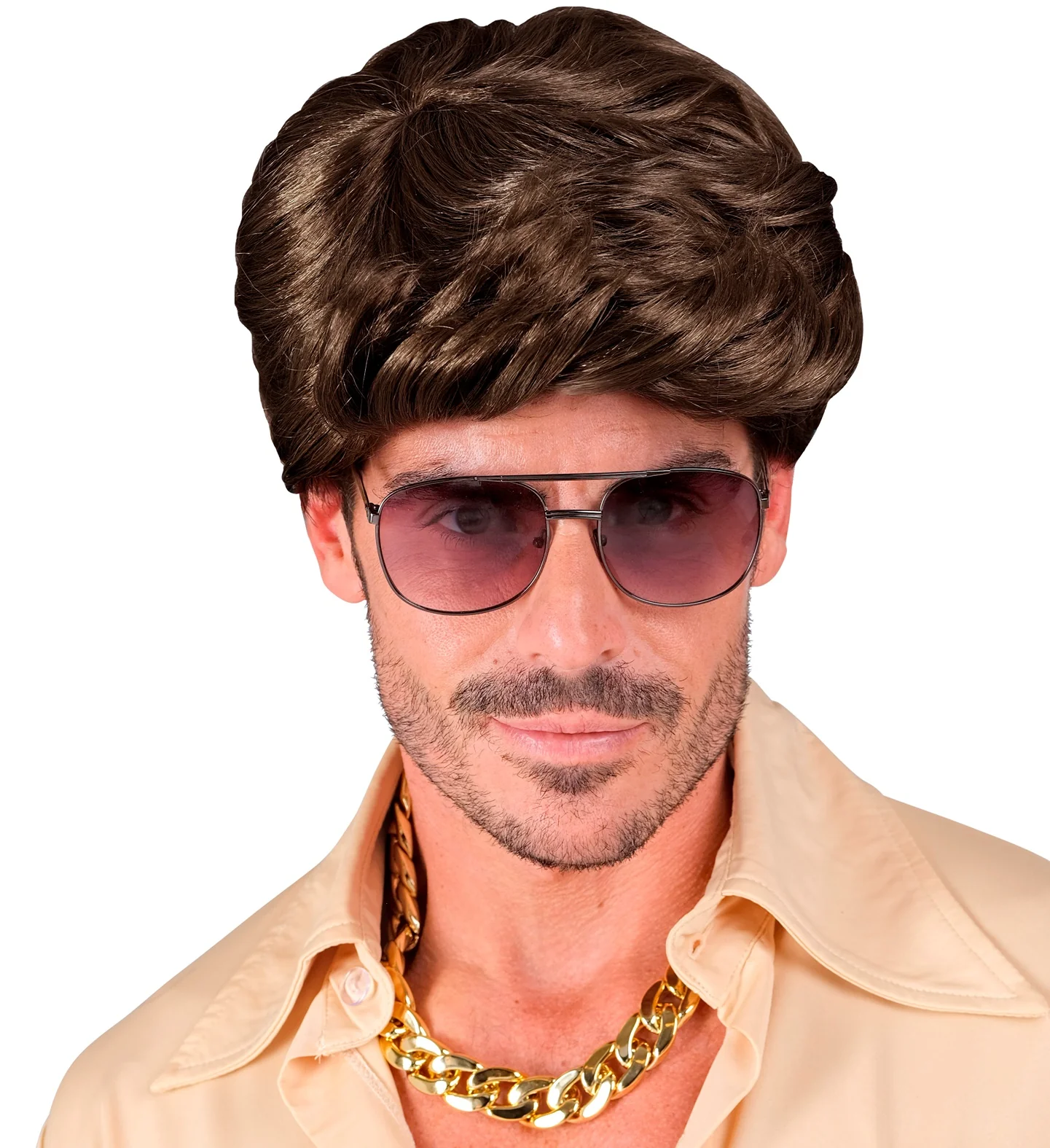 Peluca castaña para Hombre - Image 3