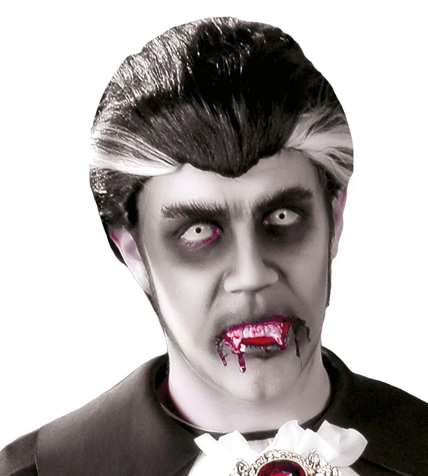 Peluca de Vampiro Blanca y Negra - Image 3