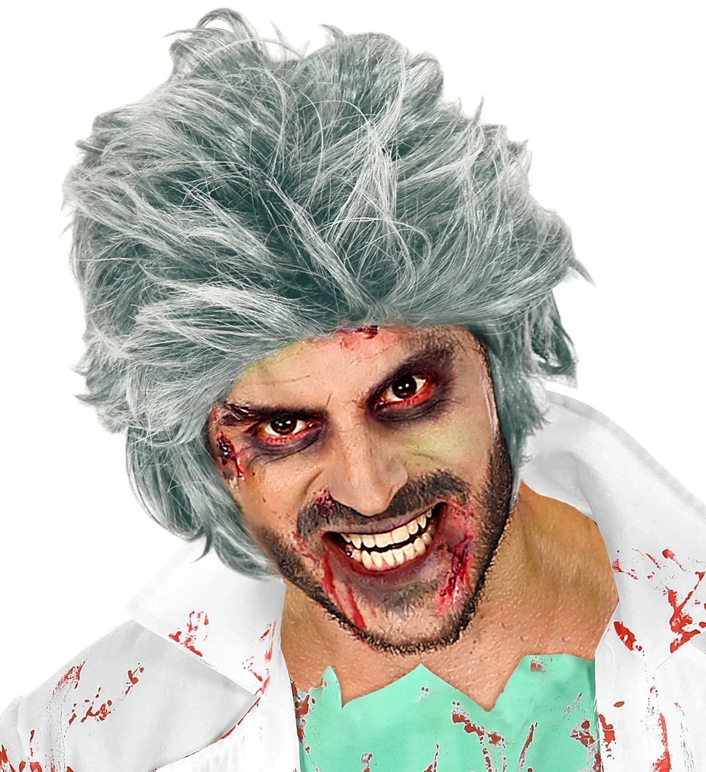 Peluca Canosa de Zombi Corta - Image 3