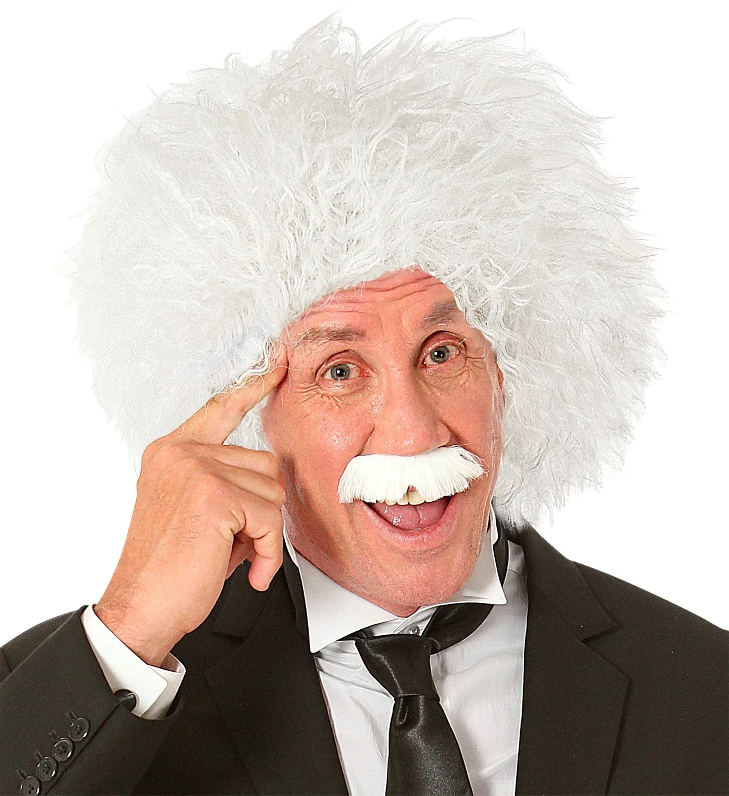 Peluca de Einstein Blanca con Bigote - Image 2