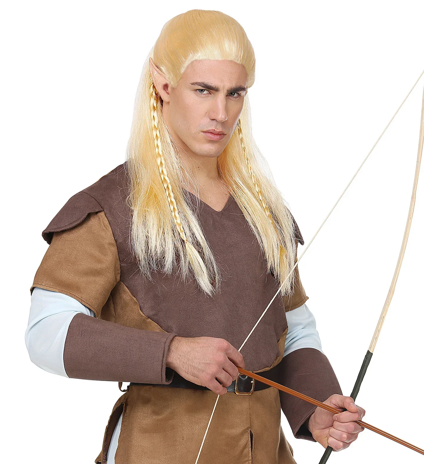 Peluca de Elfo Légolas Rubia con Trenzas - Image 2