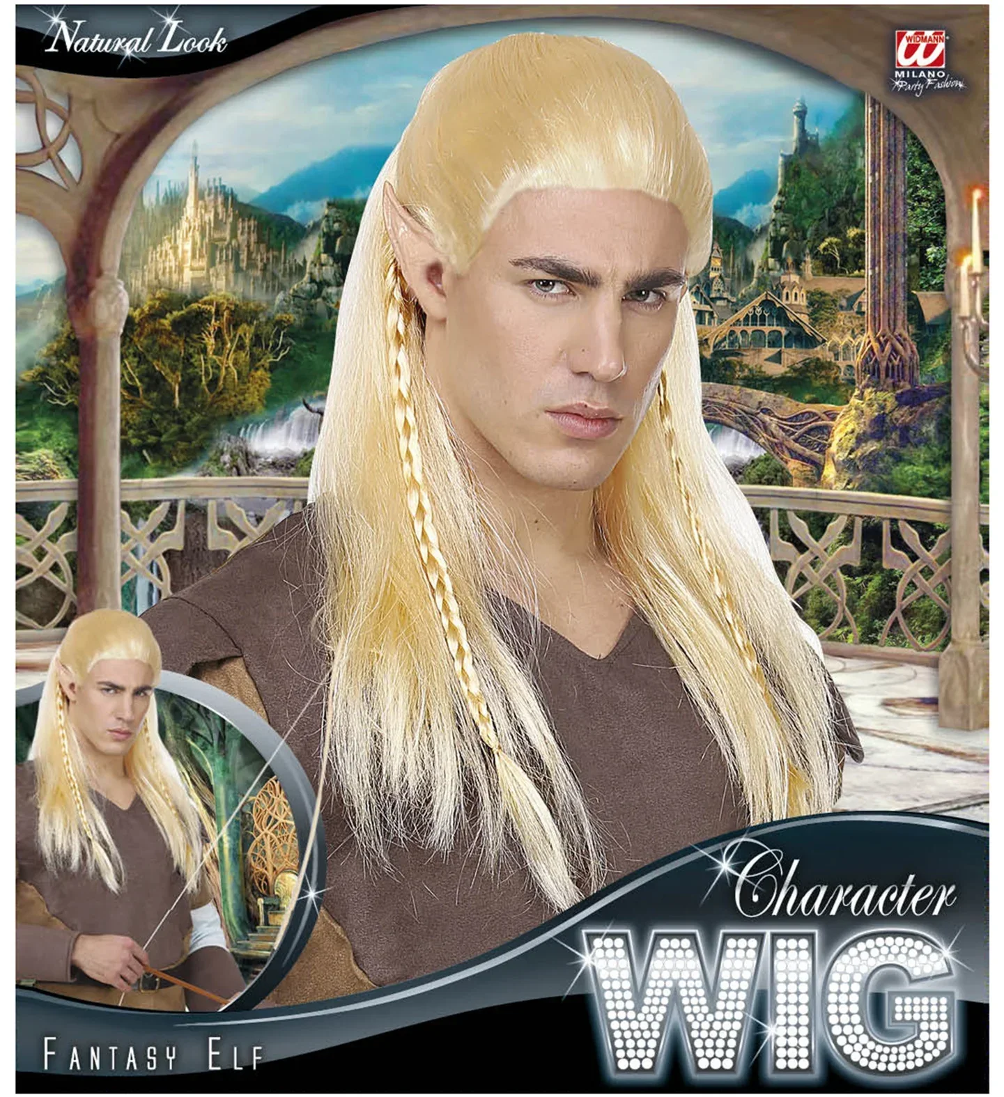Peluca de Elfo Légolas Rubia con Trenzas - Image 4