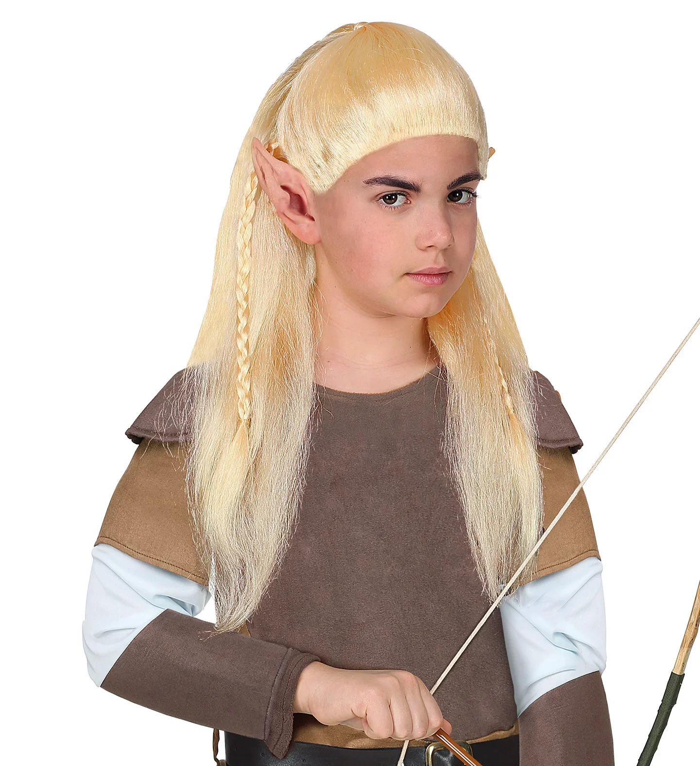 Peluca de Elfo Légolas Rubia con Trenzas Infantil - Image 2