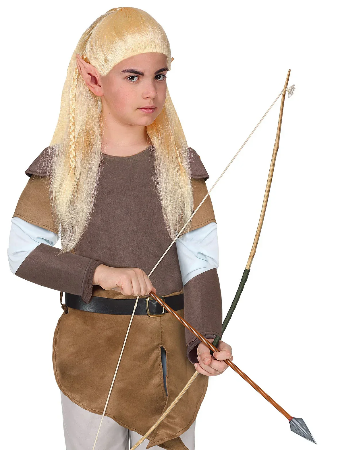 Peluca de Elfo Légolas Rubia con Trenzas Infantil - Image 3