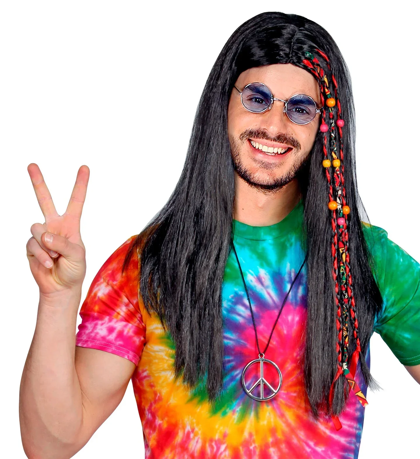 Peluca Hippie Morena con Trenzas - Image 2