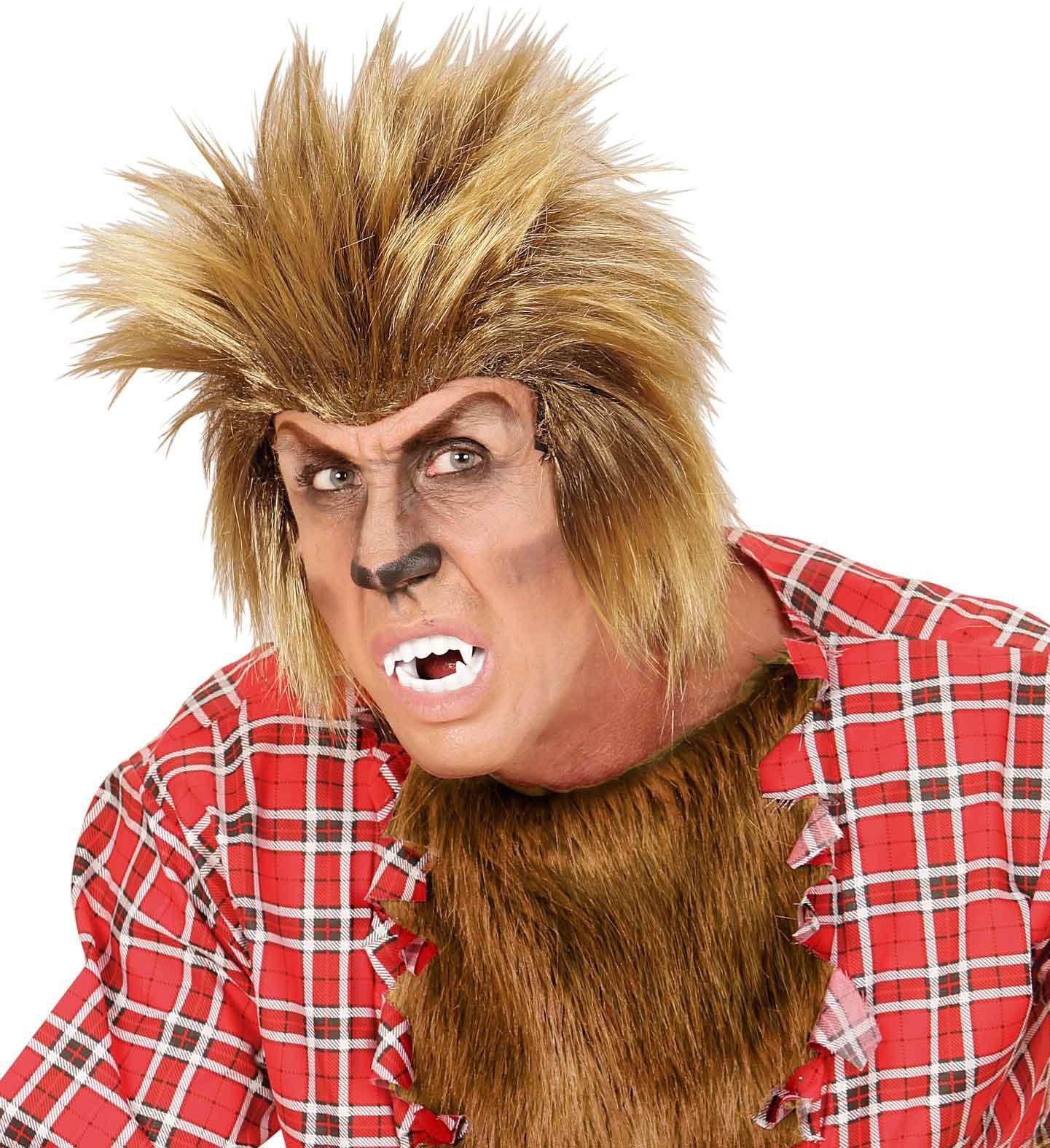 Peluca de Hombre Lobo Castaña - Image 2